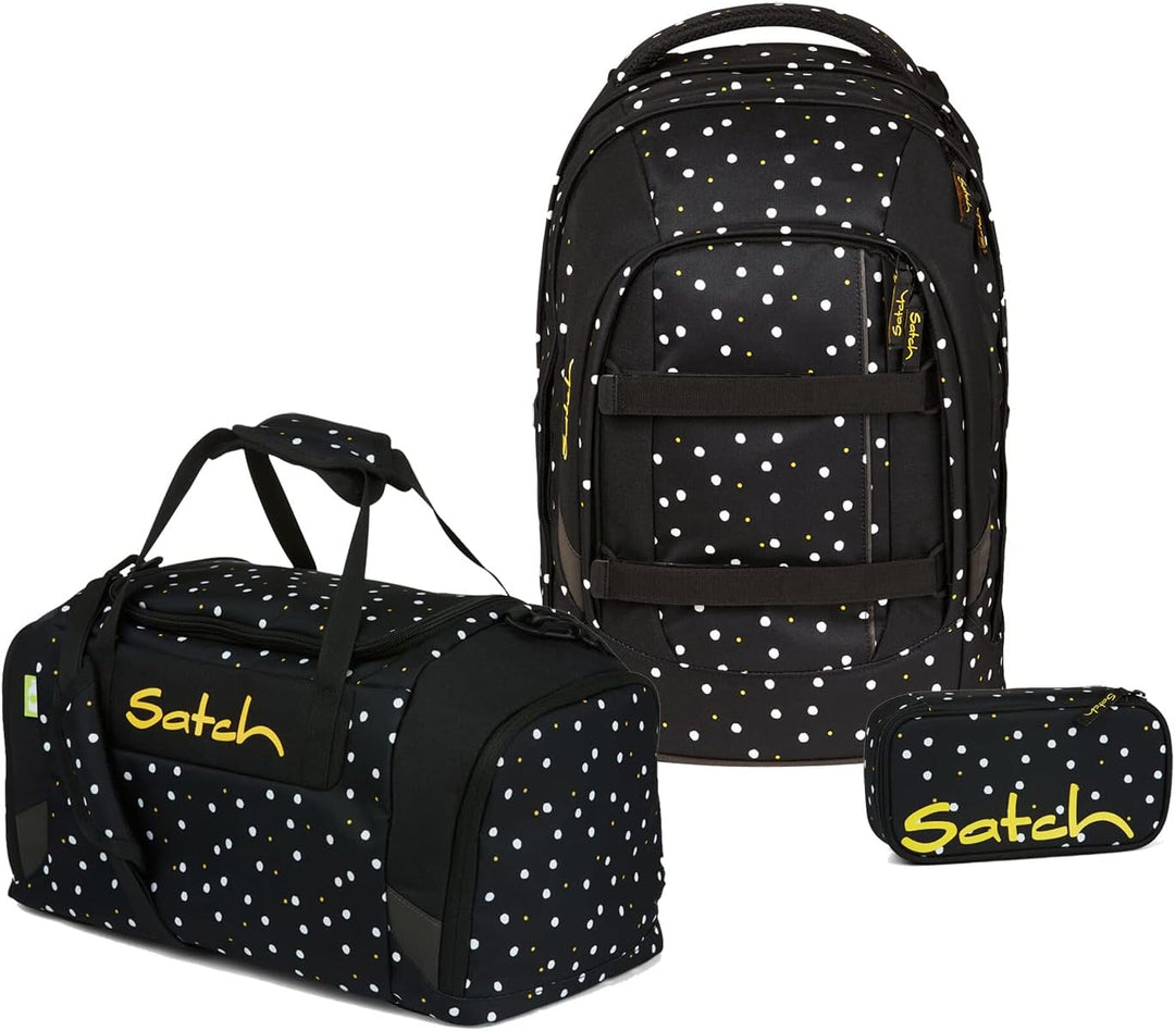 satch Pack Schulrucksack Set 3tlg. mit Sporttasche und Schlamperbox Lazy Daisy, Lazy Daisy