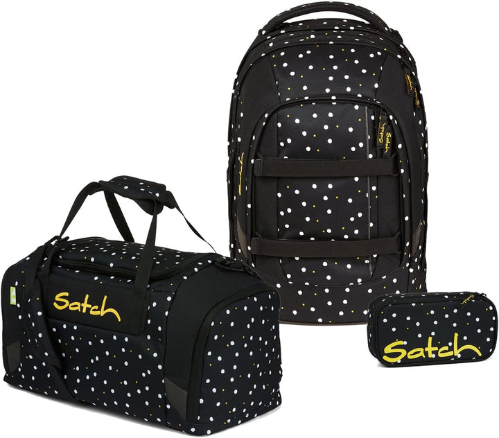 satch Pack Schulrucksack Set 3tlg. mit Sporttasche und Schlamperbox Lazy Daisy, Lazy Daisy