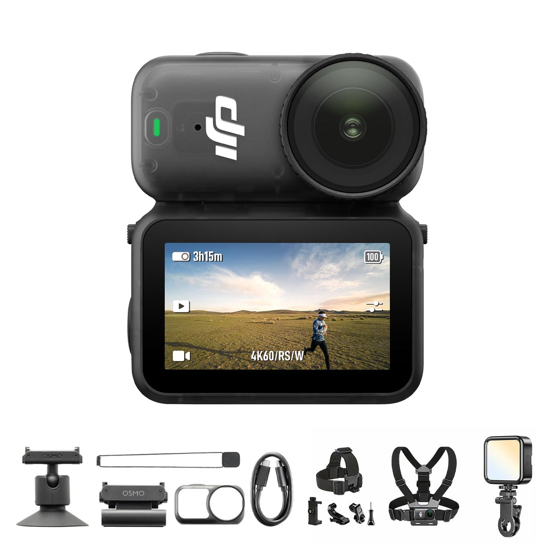 DJI Osmo Nano Standard Combo - 4K/60fps kleine Mini-Cam mit 1/1,3″ Sensor, 143° Weitwinkel-Video, 20