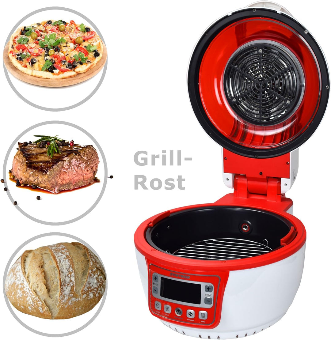 Syntrox Germany Turbo-Heissluftfritteuse Heissluftgarer Fritteuse Air-fryer mit LED-Display, 10 Lite