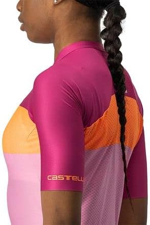 Castelli Damen Aero Pro W Jersey Sweatshirt L Pink/Korallenblitz-magenta, L Pink/Korallenblitz-magen