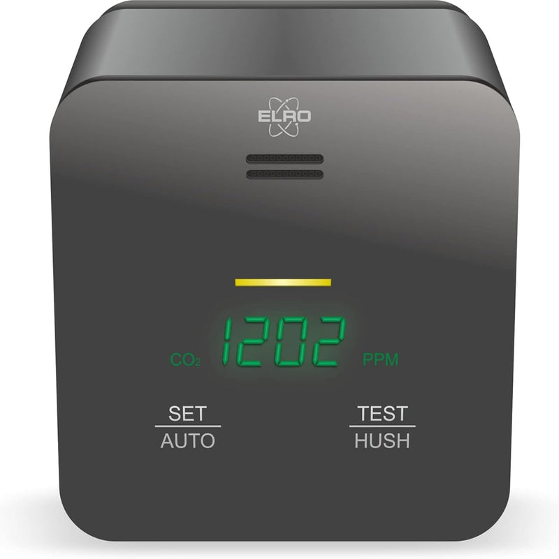 ELRO FCO2400 CO2 Meter - Luftqualitätsmesser mit NDIR Sensor für CO2, Temperatur und Feuchte - mit S