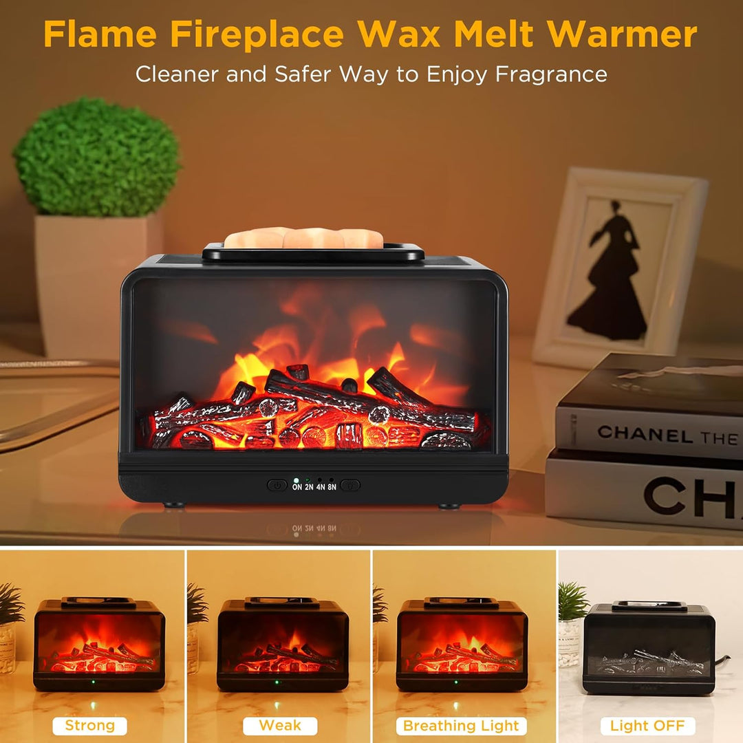 Wowlela Duftlampe Elektrisch, Kamin Duftlampe für Wachs, Elektrische Duftlampe mit Dimmen,Timing, Dy