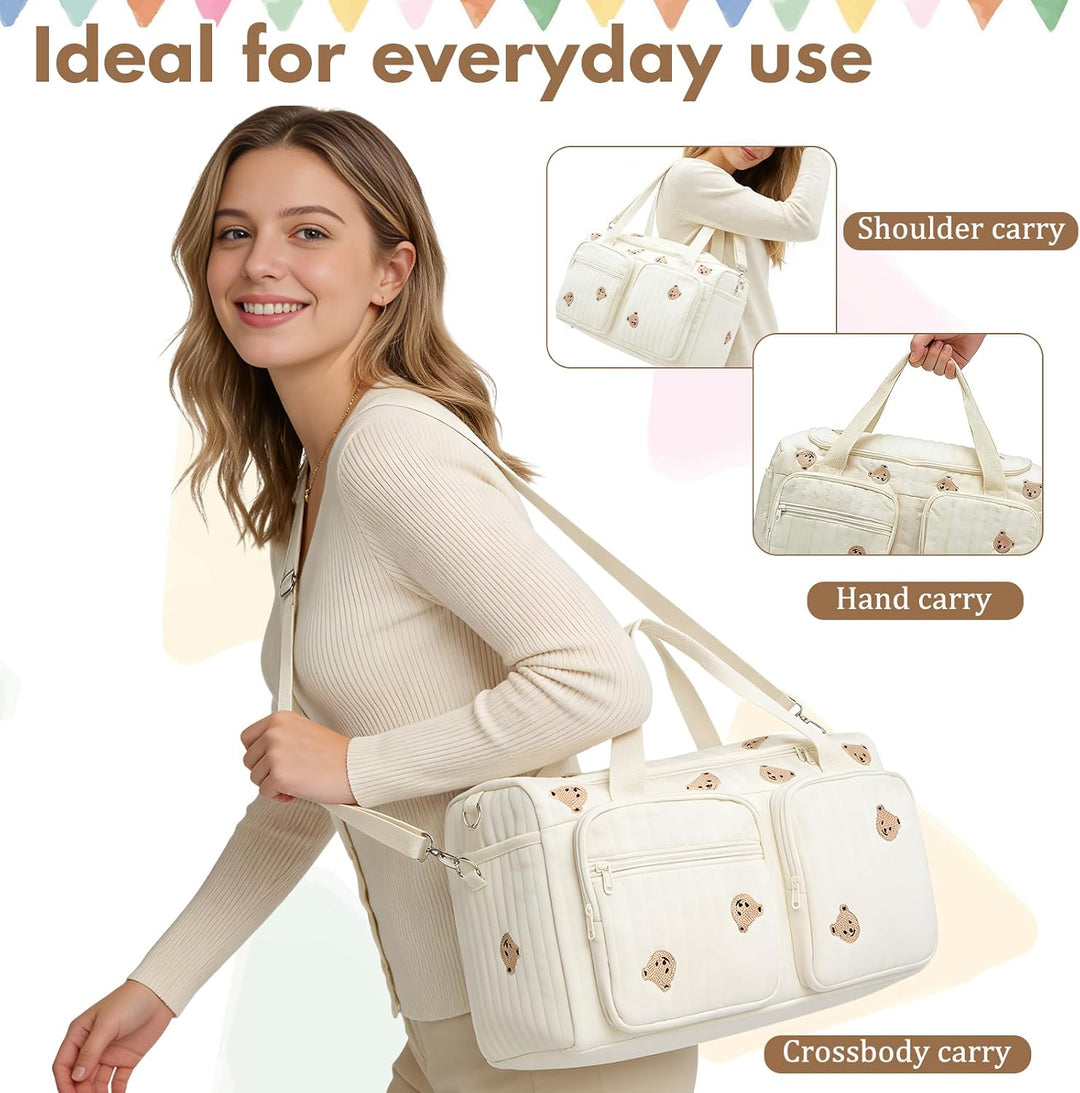 Grosse Wickeltasche Mommy Bag: geruchsfrei - Einsatz mit 0-3J Baby | sofort verwendbar - Babytasche