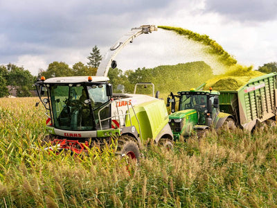 CALVENDO Puzzle Claas Jaguar 950 und John Deere 6250R - 1000 Teile Foto-Puzzle für glückliche Stunde