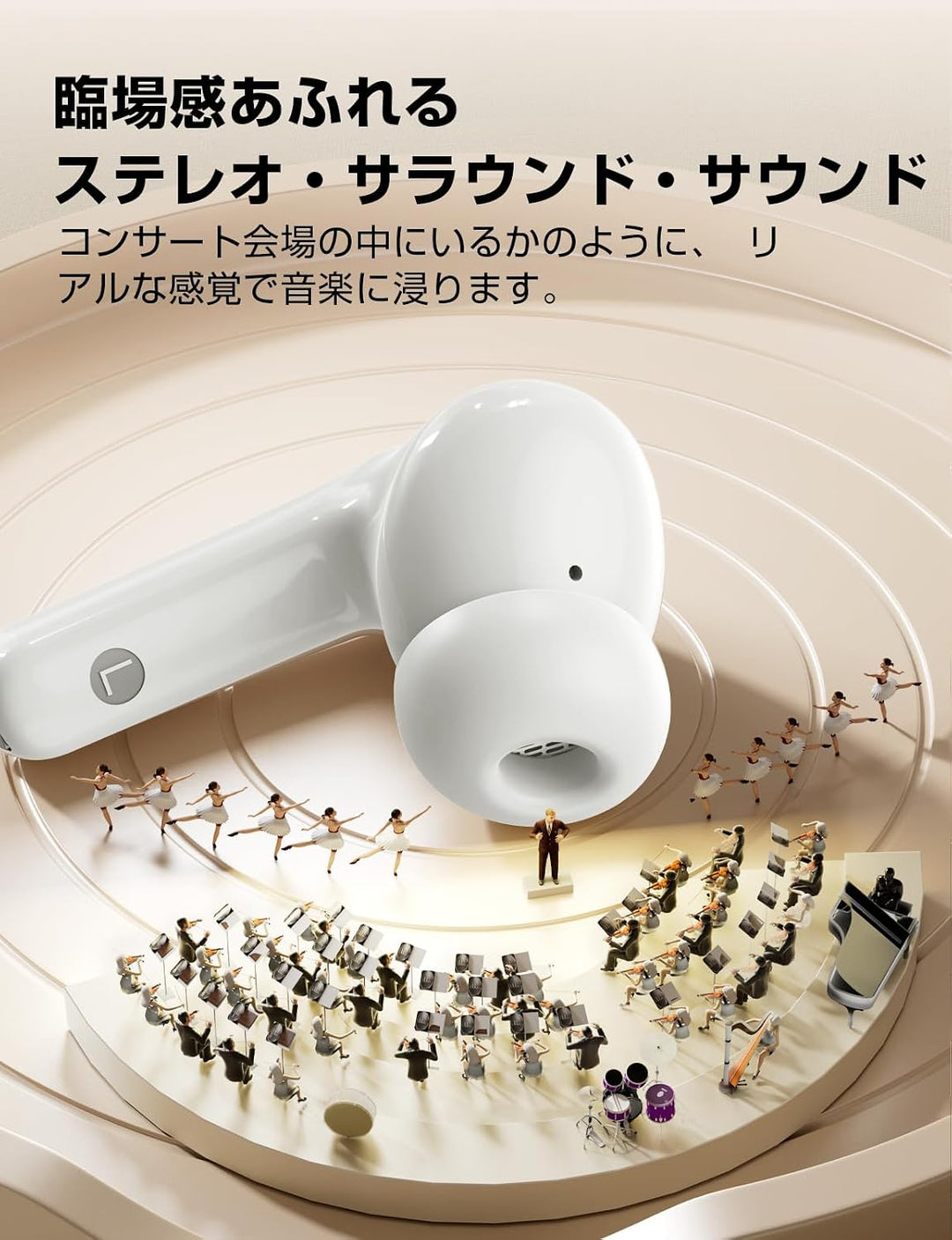 ZZU Bluetooth Kopfhörer Kabellos Bluetooth 5.4 In Ear Rosa, Rosa