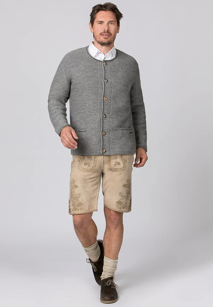 Stockerpoint Herren Jacke Amaro Strickjacke, Fog, Standard