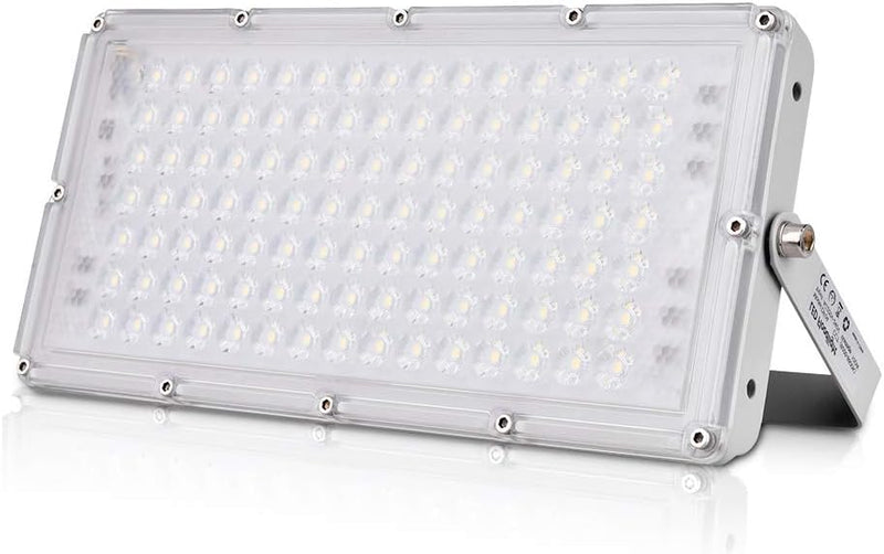 NIKEEYEN 100W LED Strahler Aussen,Wasserdicht IP66 LED Flutlicht,10000LM 6500K KaltWeiss LED Scheinw