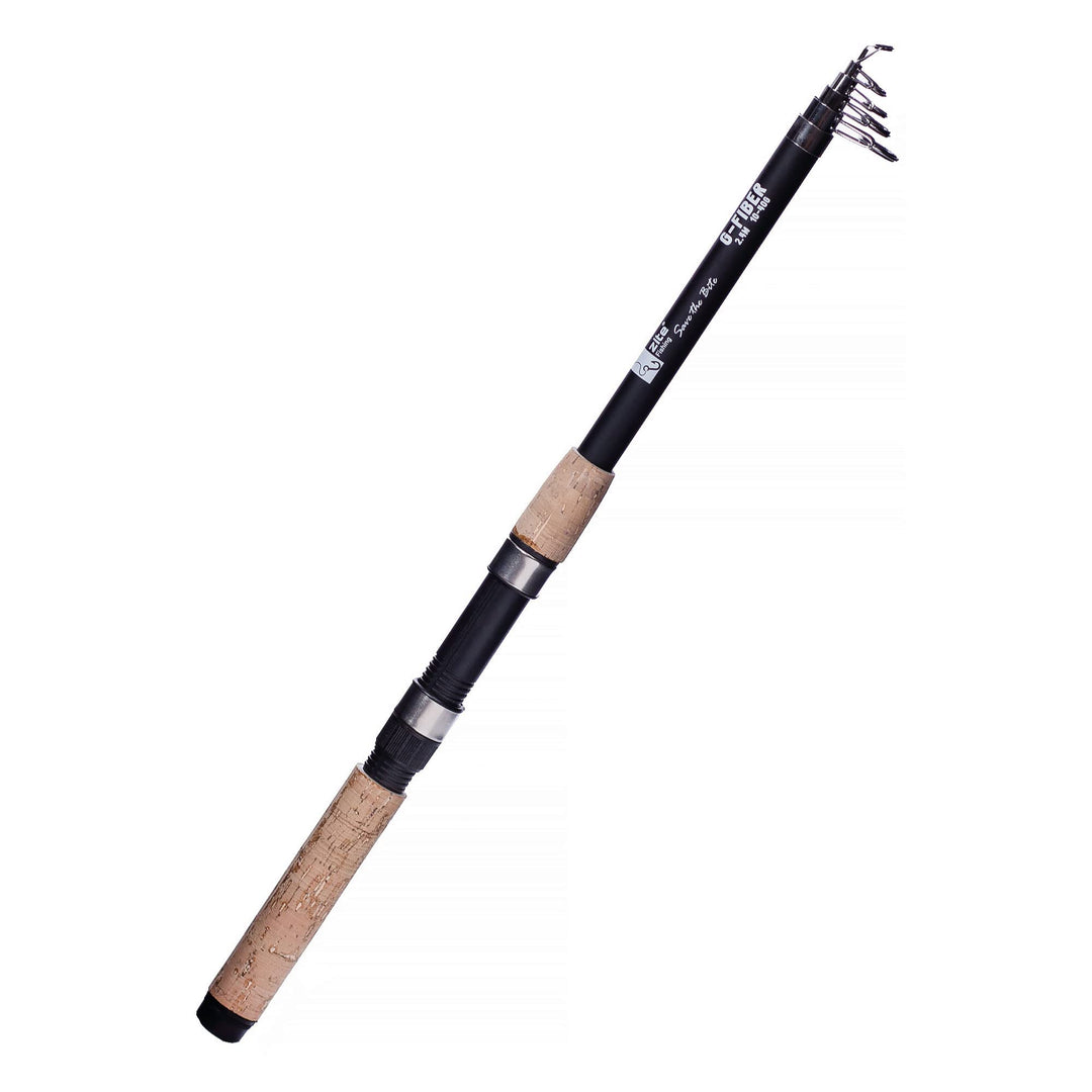 Zite Fishing Allround Teleskop-Rute 2,70m - Angelrute mit Kork-Griff - Karpfen Aal Zander Angeln mit