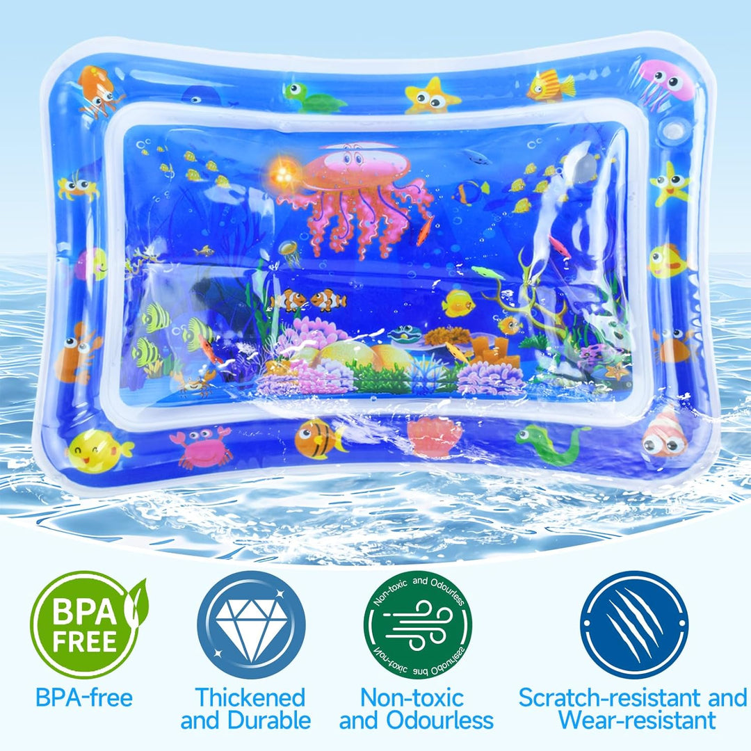 Wassermatte Katze LED Wasserspielmatte Katzen Wasser Spielmatte, Verdickte Wassersensorik Spielmatte