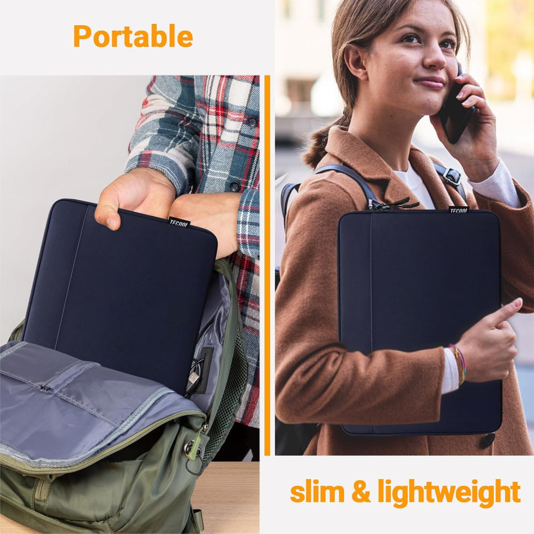 TECOOL 13,3 Zoll Laptop Hülle Tasche für MacBook Air/Pro 13 M1 M2 M3 2024-2010, MacBook Pro 14 M4 M3