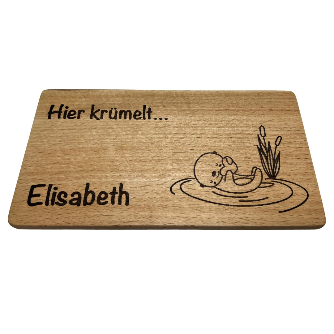 Frühstücksbrettchen mit Lasergravur personalisierbar Buche (eigenes Foto + Name), eigenes Foto + Nam