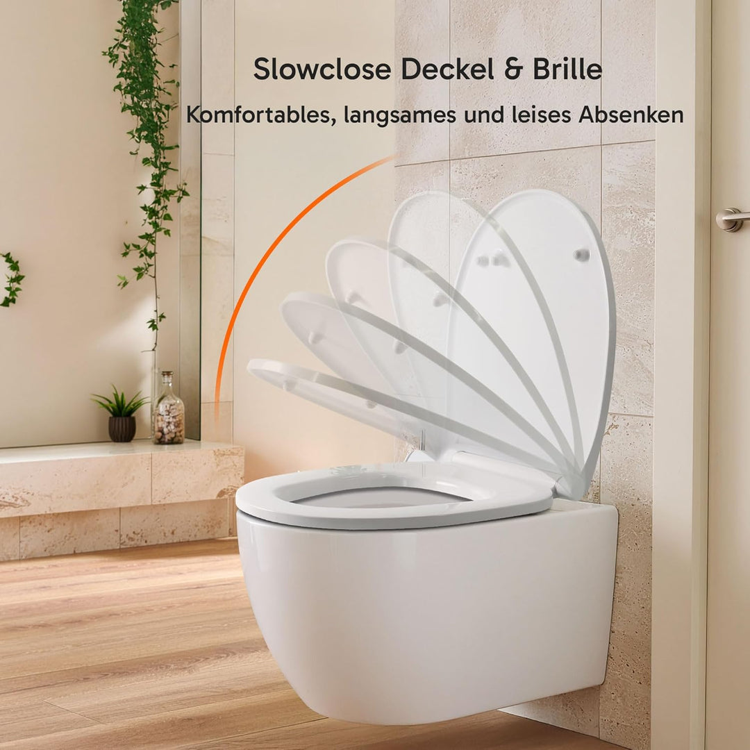 Hochkönig WC-Sitz Weiss – Premium Duroplast mit Softclose & Edelstahl Scharnier – Antibakteriell, ab