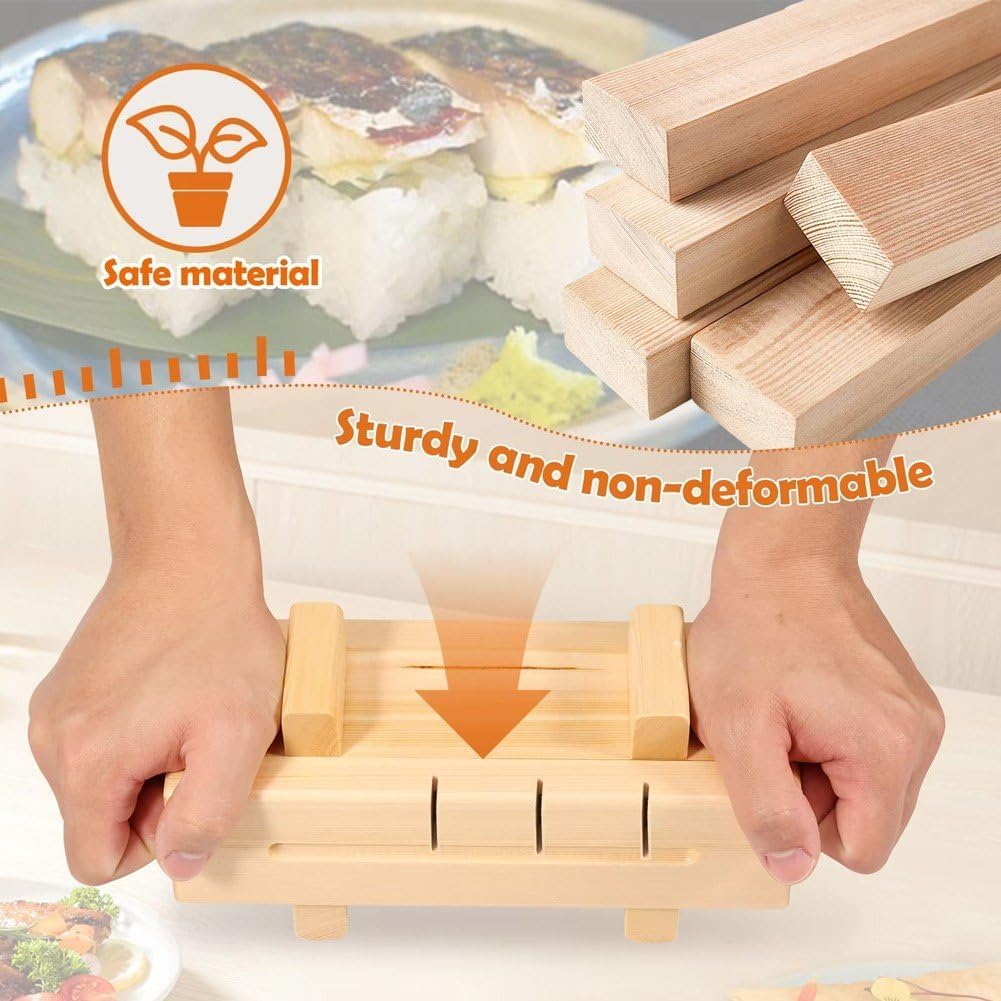 Sushi-pressformbox Aus Bambusholz, Traditioneller Oshizushi-Maker Für Reisrollen, DIY-Sushi-Set Für