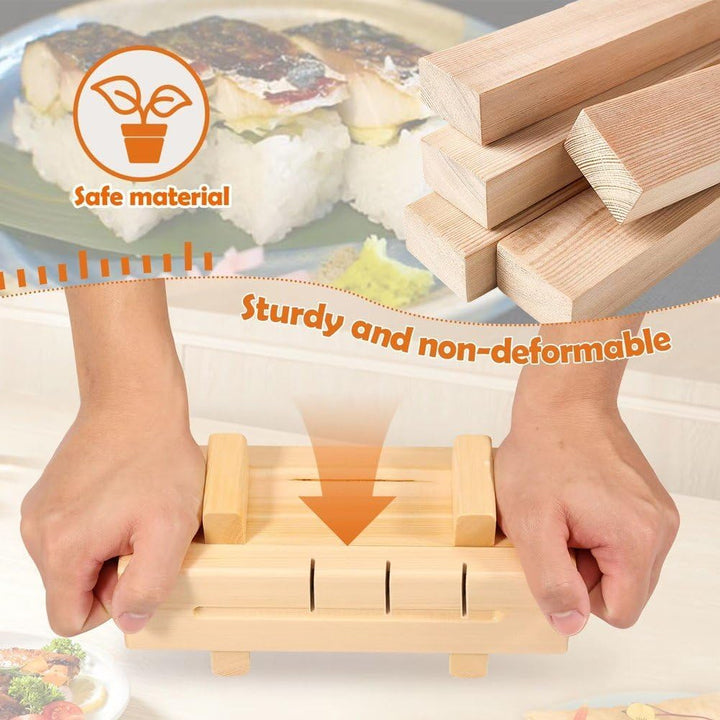 Sushi-pressformbox Aus Bambusholz, Traditioneller Oshizushi-Maker Für Reisrollen, DIY-Sushi-Set Für