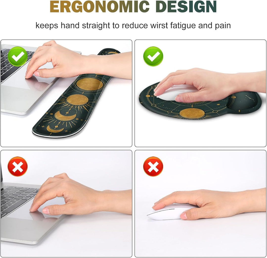 Grosse Schreibtischunterlage, Gaming-Mauspad, Schreibtischunterlage, XXL-Mauspad + Tastatur-Handgele