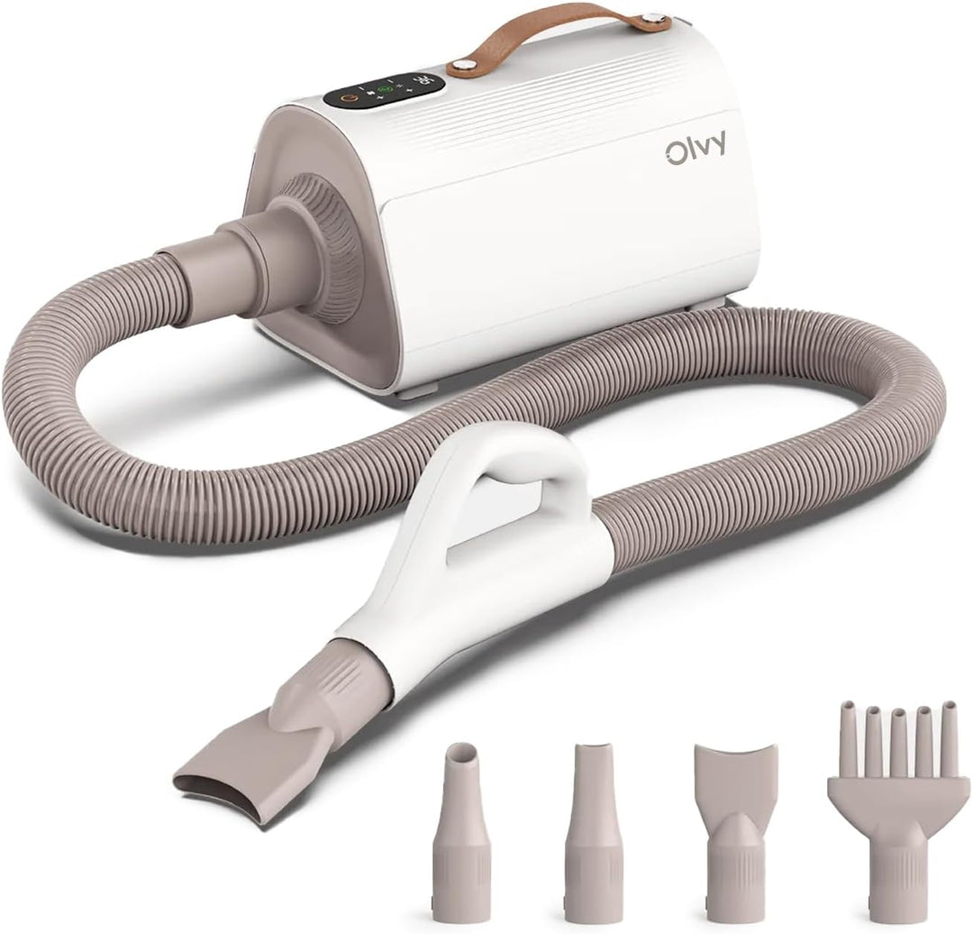 Olvy Hundefön Hundetrockner für Hundepflege Tierfön mit Einstellbarer Windgeschwindigkeit, Hundetroc