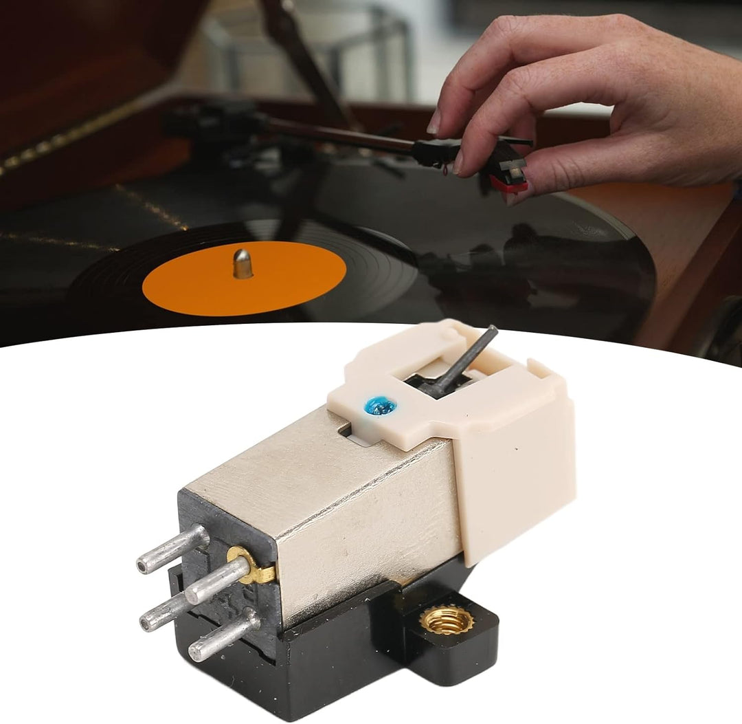 Ersatz Plattenspieler Nadel, 13 mm Ersatzteil Magnetabnehmer mit Nadel Ersatz Nadelnadel für Platten