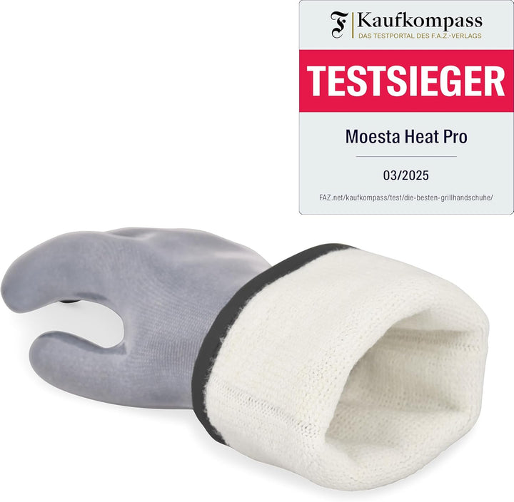 MOESTA-BBQ 20004 HeatPro Hitzehandschuhe - Ofen-Grillhandschuh aus Silikon - bis 350° Celsius hitzeb