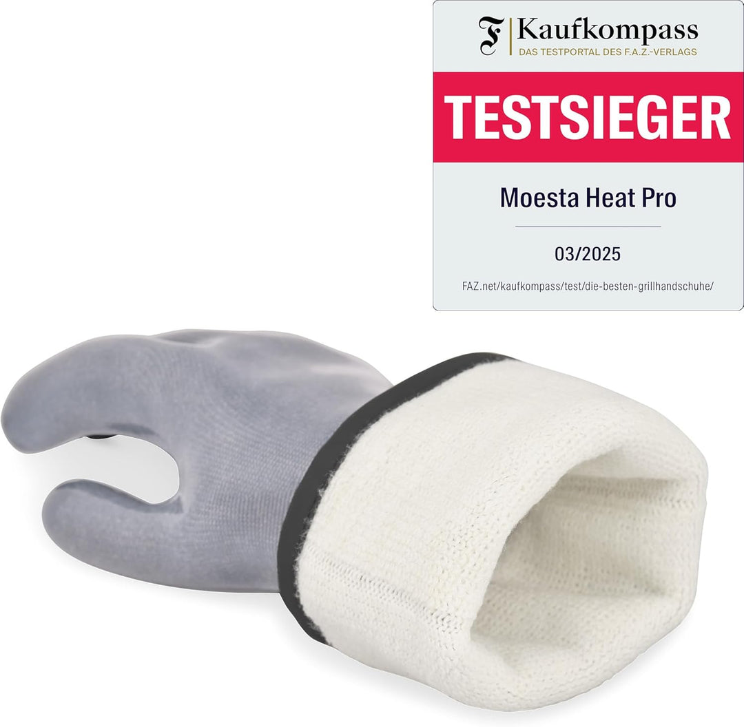 MOESTA-BBQ 20004 HeatPro Hitzehandschuhe - Ofen-Grillhandschuh aus Silikon - bis 350° Celsius hitzeb