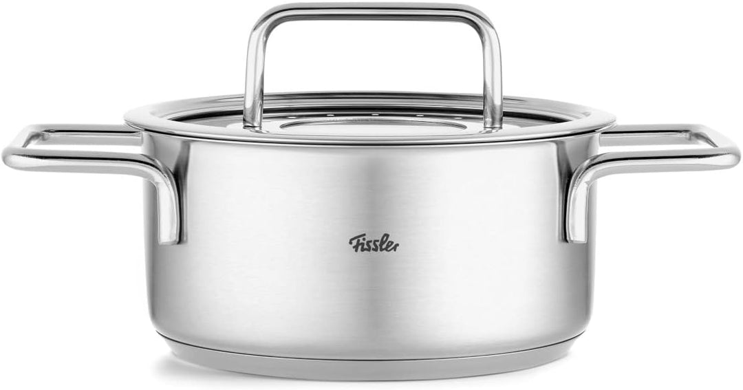 Fissler Pure Collection/Edelstahl-Kochtopf (Ø 16 cm, 1,9L) Töpfe inkl. Glas-Deckel, Innen-Skalierung