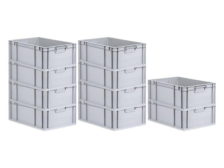 PROREGAL SuperSparSet 10x Eurobox NextGen Grip | HxBxT 22x40x60cm | Griffe geschlossen | Verstärkter