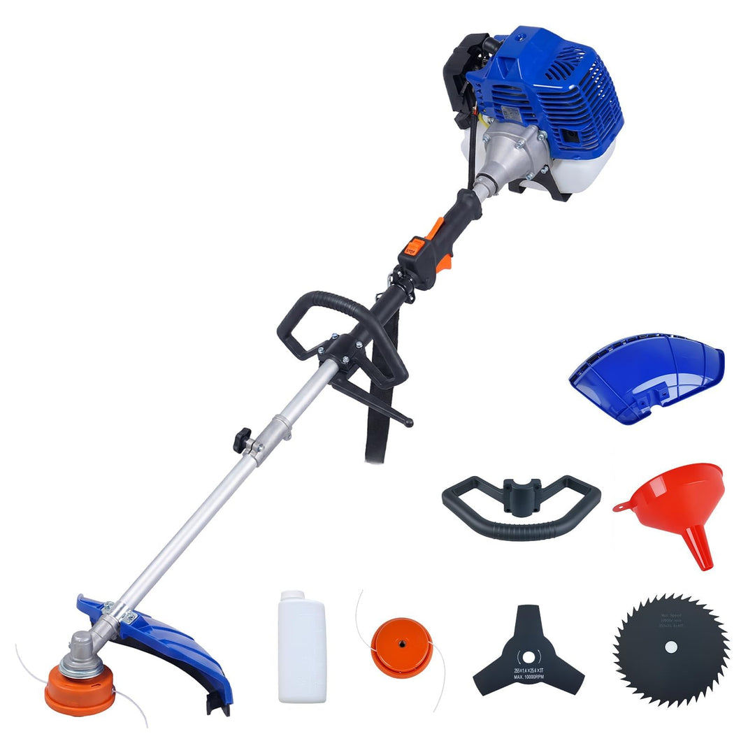 43cc Benzin Freischneider 3-in-1 Set, Motorsense Mit Rasentrimmer & Rasenkantenschneider, Leistungss
