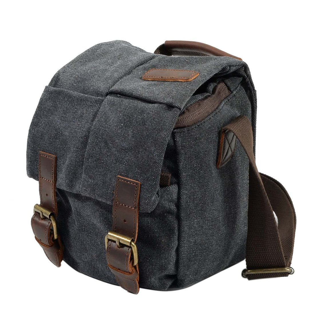 Neuleben Wasserdicht Klein Kameratasche SLR-Tasche Vintage Fototasche aus Canvas Unisex für Spiegelr