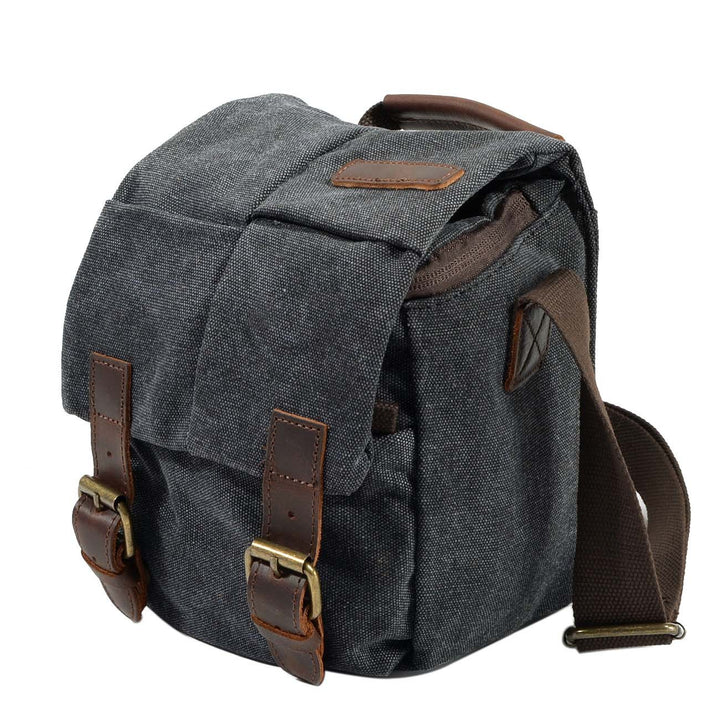 Neuleben Wasserdicht Klein Kameratasche SLR-Tasche Vintage Fototasche aus Canvas Unisex für Spiegelr