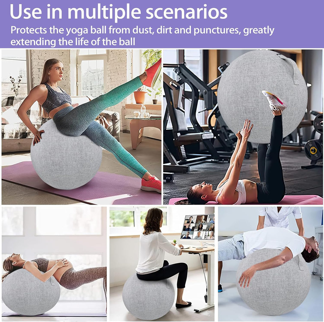 ZOSONET Sitzball Abdeckung,55cm 65cm 75cm Gymnastikball Bezug für Sitzball Fitnessball,Faltbar Sitzb