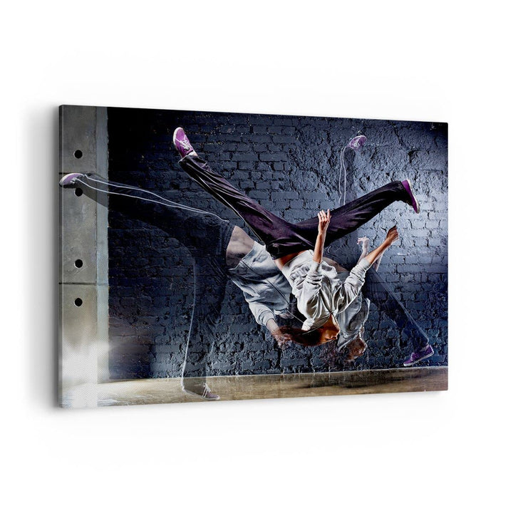Bilder auf Leinwand 100x70cm Leinwandbild Tänzer Mode Flip Mädchen Gross Wanddeko Bild Schlafzimmer