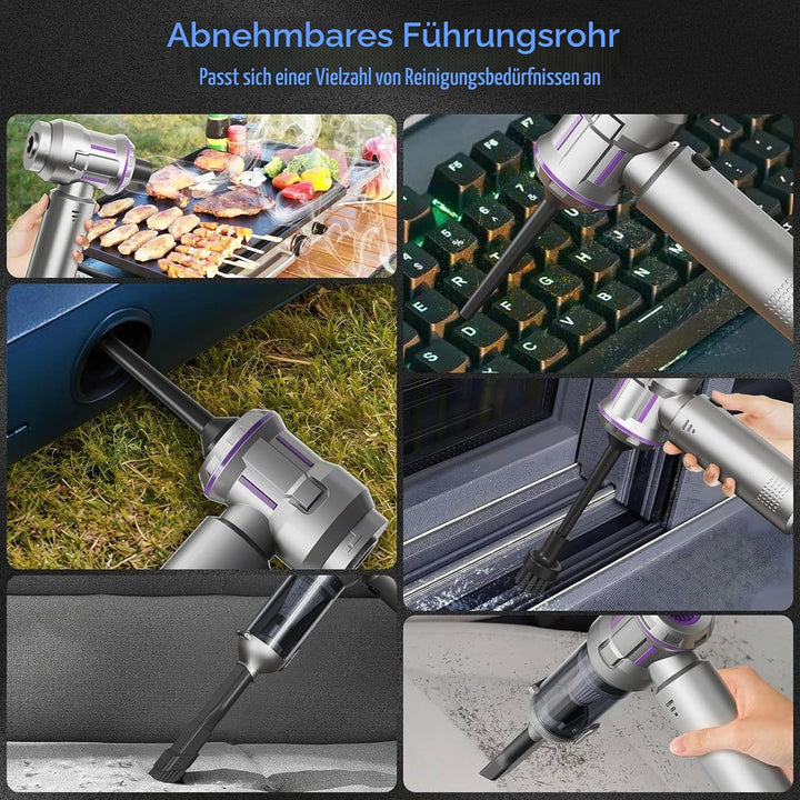 LANMOU Handstaubsauger Akku, 16000pa Turbo Clean Handstaubsauger Kabellos, 3 In 1 Mini Auto Staubsau