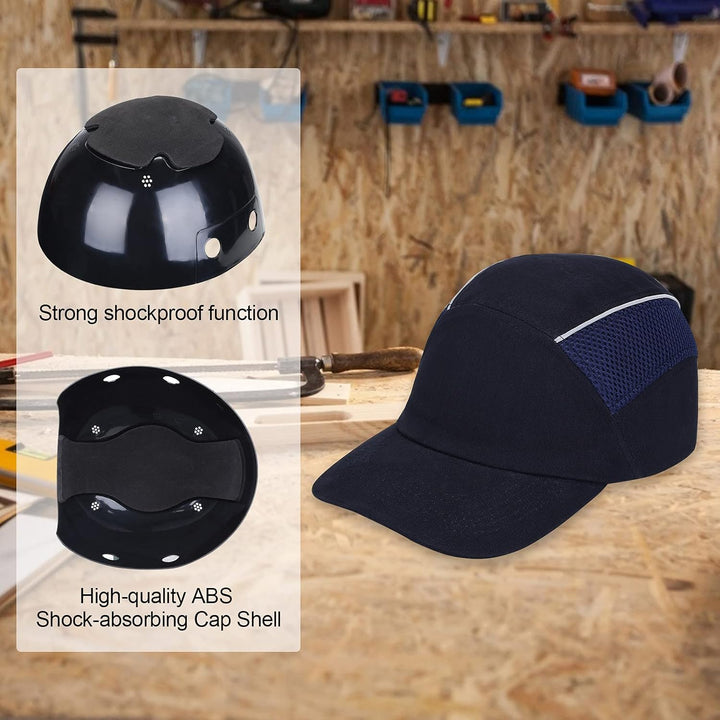 HOLULO 2 Pack Anstosskappe Sicherheitsmütze Baseball-Stil Sicherheitskappe Schutzkappe Anti-Schock A