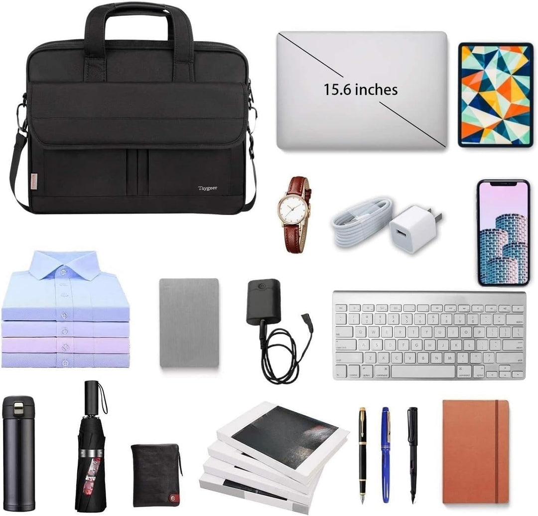 Taygeer Laptoptasche 15.6 Zoll Gross Laptop Tasche Umhängetasche Aktentasche Schultertasche Herren P