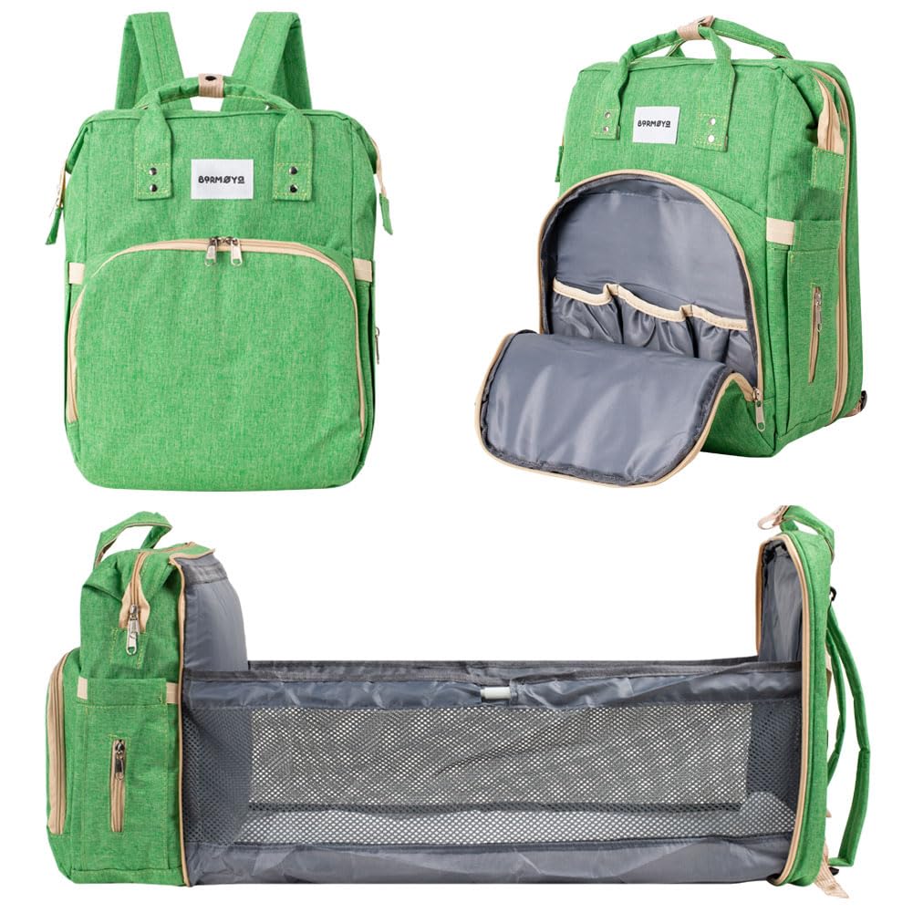 2-in-1 Wickelrucksack mit Wickelablage | Wasserabweisender Wickelrucksack mit isolierten Flaschenhal