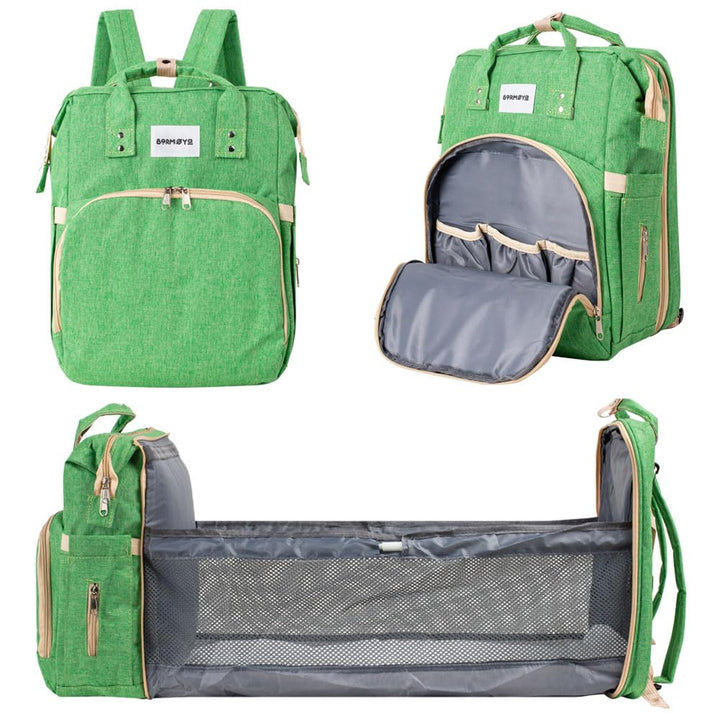 2-in-1 Wickelrucksack mit Wickelablage | Wasserabweisender Wickelrucksack mit isolierten Flaschenhal