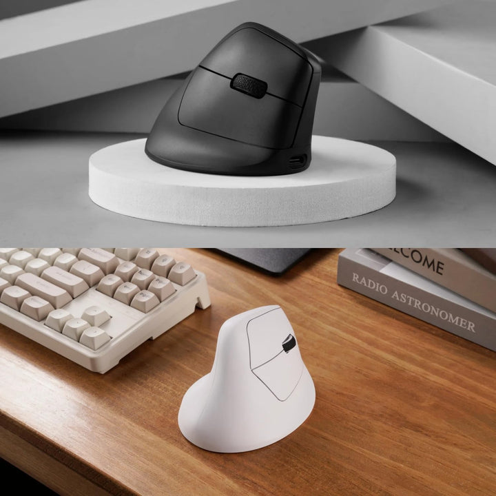 Keychron M5 Kabellose Vertikalmaus (47°) – 8K Polling Rate, PAW3950-Sensor 30.000 DPI, 3-Fach Konnek