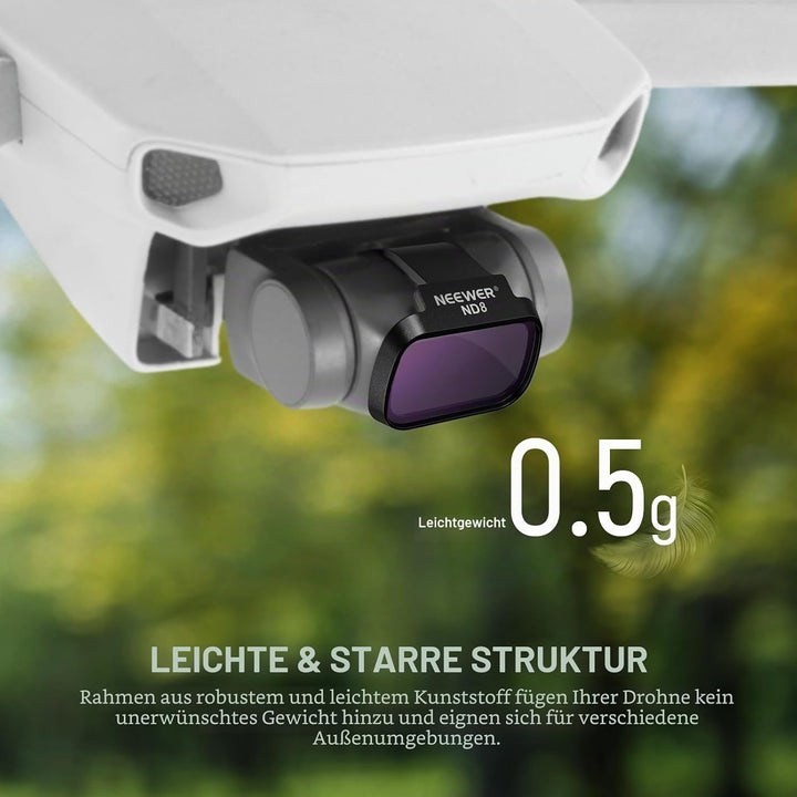 NEEWER ND Filter Set kompatibel mit DJI Mini 4K/2 SE/SE/2/Mavic Mini (3er Pack), CPL/ND8/ND16 Graufi