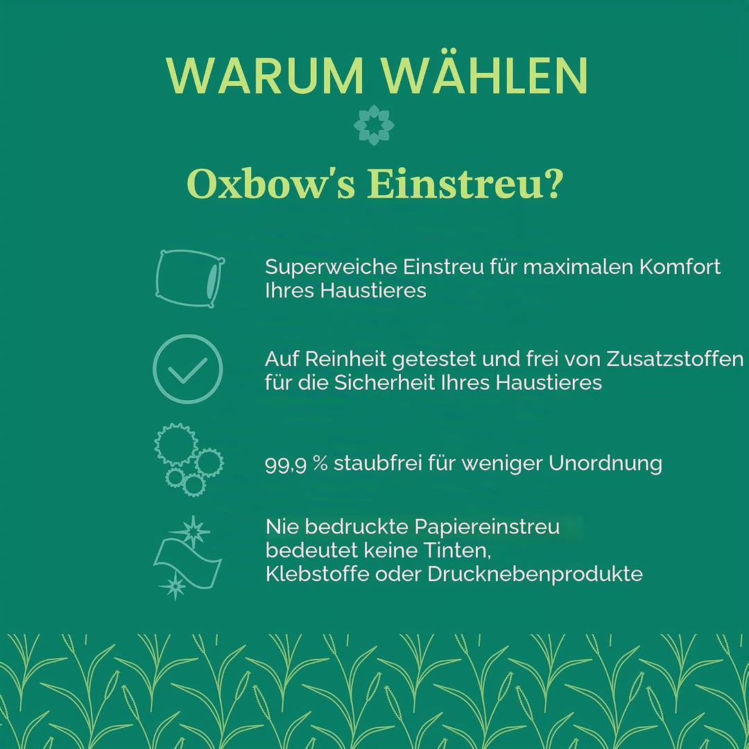 Oxbow Pure Comfort Kleintier-Bettwäsche – Geruchs- und Feuchtigkeitsabsorbierend, staubfreie Bettwäs