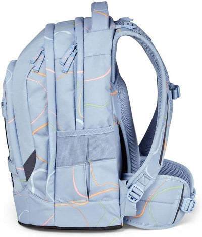 satch Pack Schulrucksack Set 2tlg. mit Schlamperbox Vivid Blue, Vivid Blue