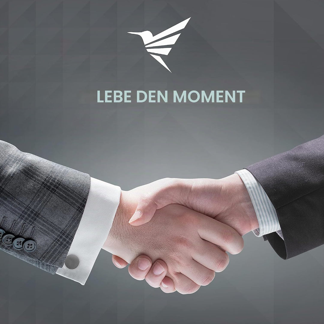 Colibri Maine Manschettenknöpfe für Herren – aus gebürstetem Stahl mit geradliniger Seitenverzierung