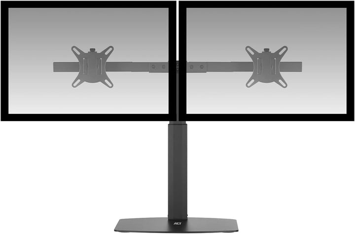 ACT Monitor Halterung 2 Monitore Gasfeder bis 27", VESA 75/100mm Monitor Arm, neigbar 40°, schwenkba