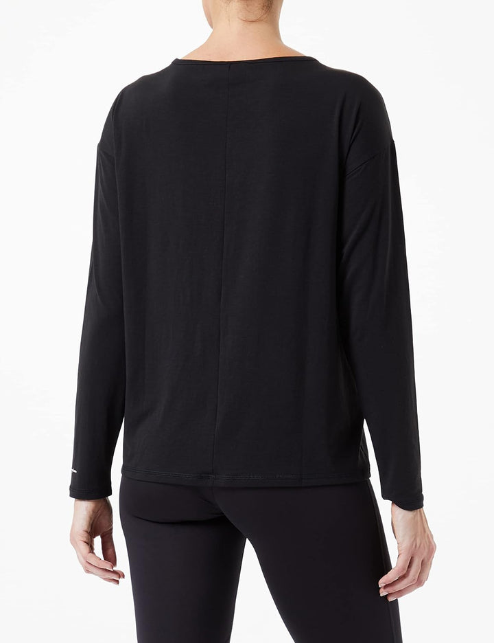 Champion Damen C-Sport Yoga L-s T-Shirt XS Schwarz, XS Schwarz