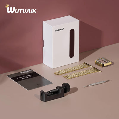 wutwuk Apple Watch Armband Glitzer Kompatibel mit Apple Watch 40mm 44mm 41mm 45mm 42mm 38mm Schutzhü