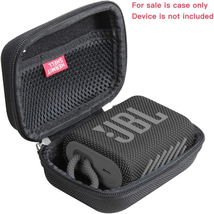 Hermitshell Hartschalen-Schutzhülle für JBL Go 3 Bluetooth-Lautsprecher (schwarz), Schwarz