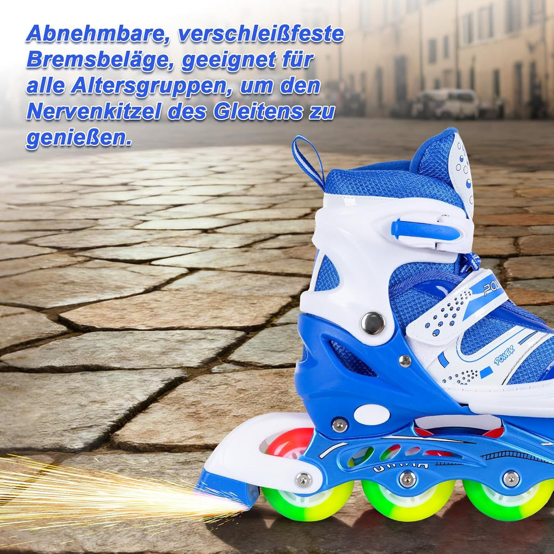 JIFAR Inliner Für Kinder Verstellbare Inline Skates mit Beleuchteten Rädern Rollschuhe Outdoor Schuh