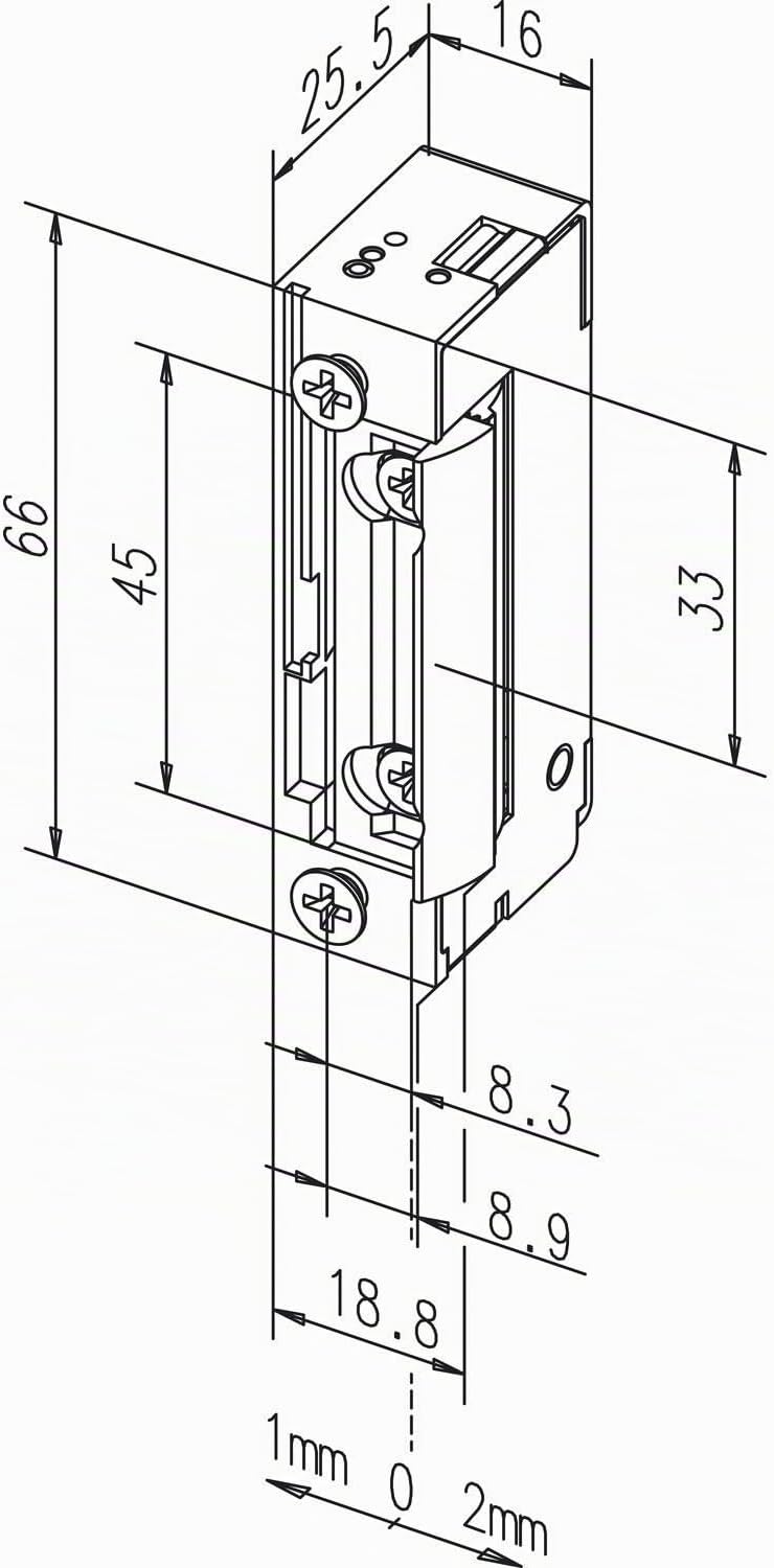effeff Elektro-Türöffner 118 E Fafix o.Blech,o.Entriegel