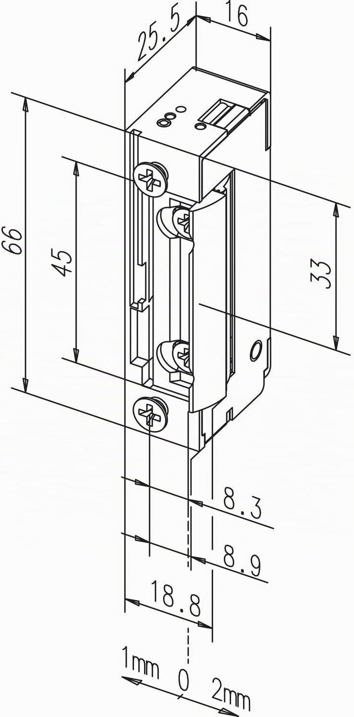 effeff Elektro-Türöffner 118 E Fafix o.Blech,o.Entriegel