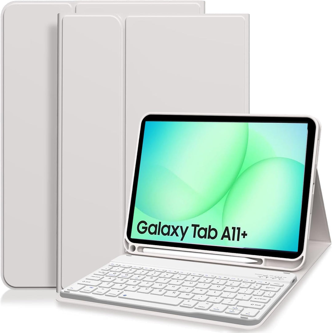 Samsung Galaxy Tab A9+ Hülle mit Tastatur - Galaxy Tab A9 Plus Hülle mit Tastatur, (Deutsches) Tasta