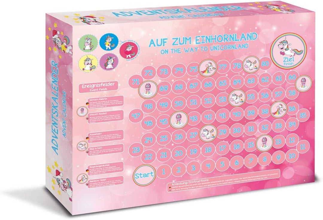 CRAZE UNICORN - Einhorn Adventskalender Kinder, Spielzeug Adventskalender Mädchen mit Einhorn Spielz
